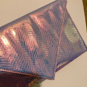 Multi colored clutch purse